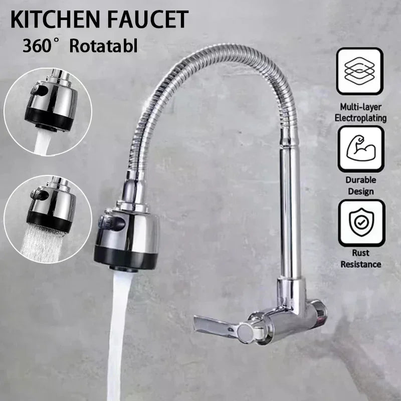 Sink Faucet 360 Rotatable Universal Kitchen 2 Outlet Modes Silicone Zpaxo