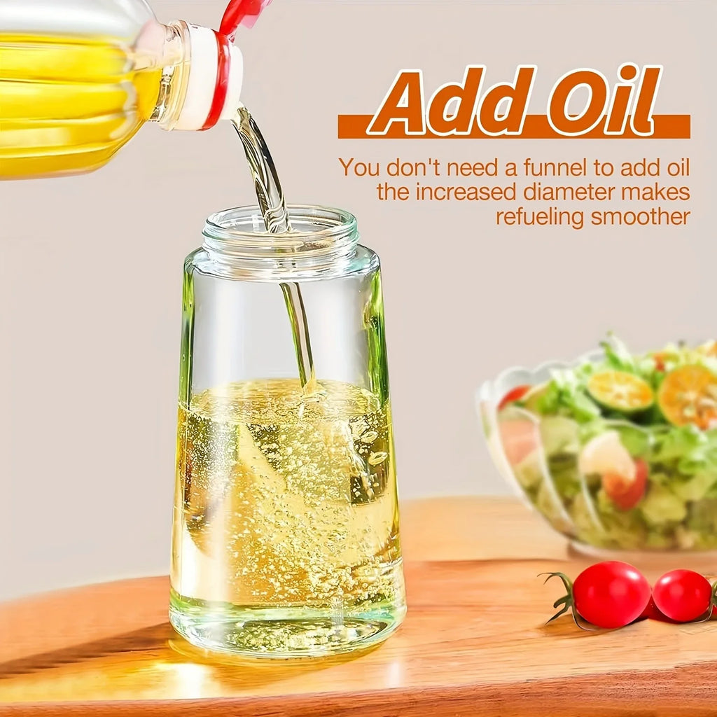 470ml 2-in-1 oil can and injector, olive oil pour, suitable for cooking, air fryer, salad, barbecue (white) Zpaxo