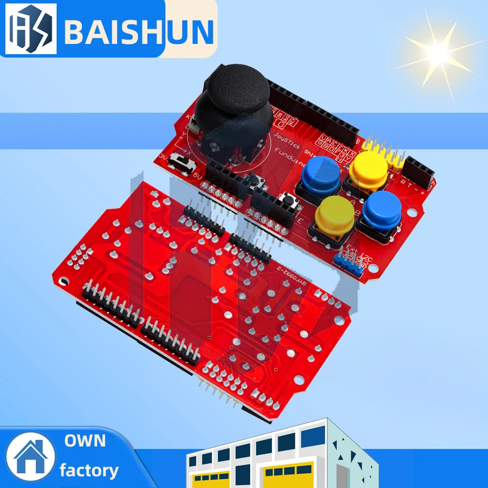Arduino-compatible Joystick Shield Analog Keyboard Mouse Expansion Zpaxo Default Title