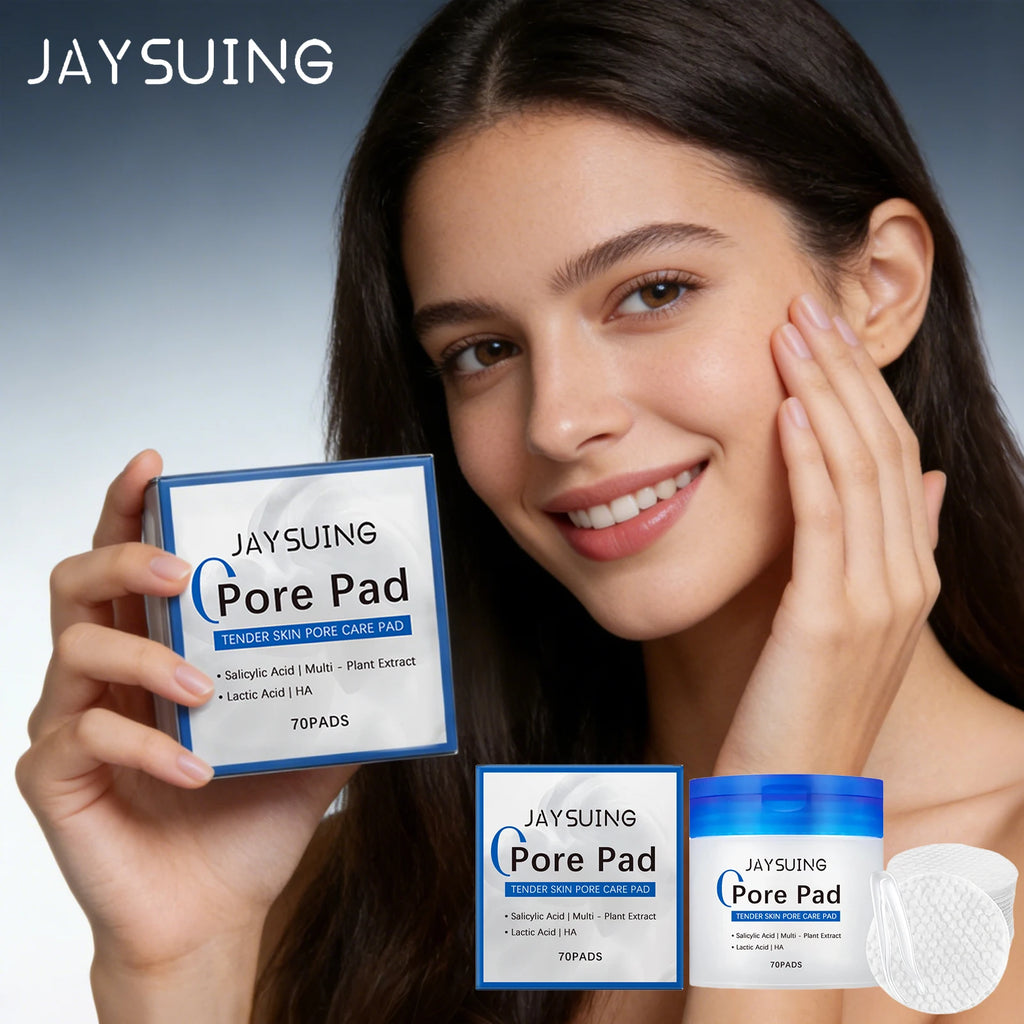 Jaysuing Hyaluronic Acid Exfoliating Cotton Pads 70 Pcs Exfoliating Face Pads Zpaxo