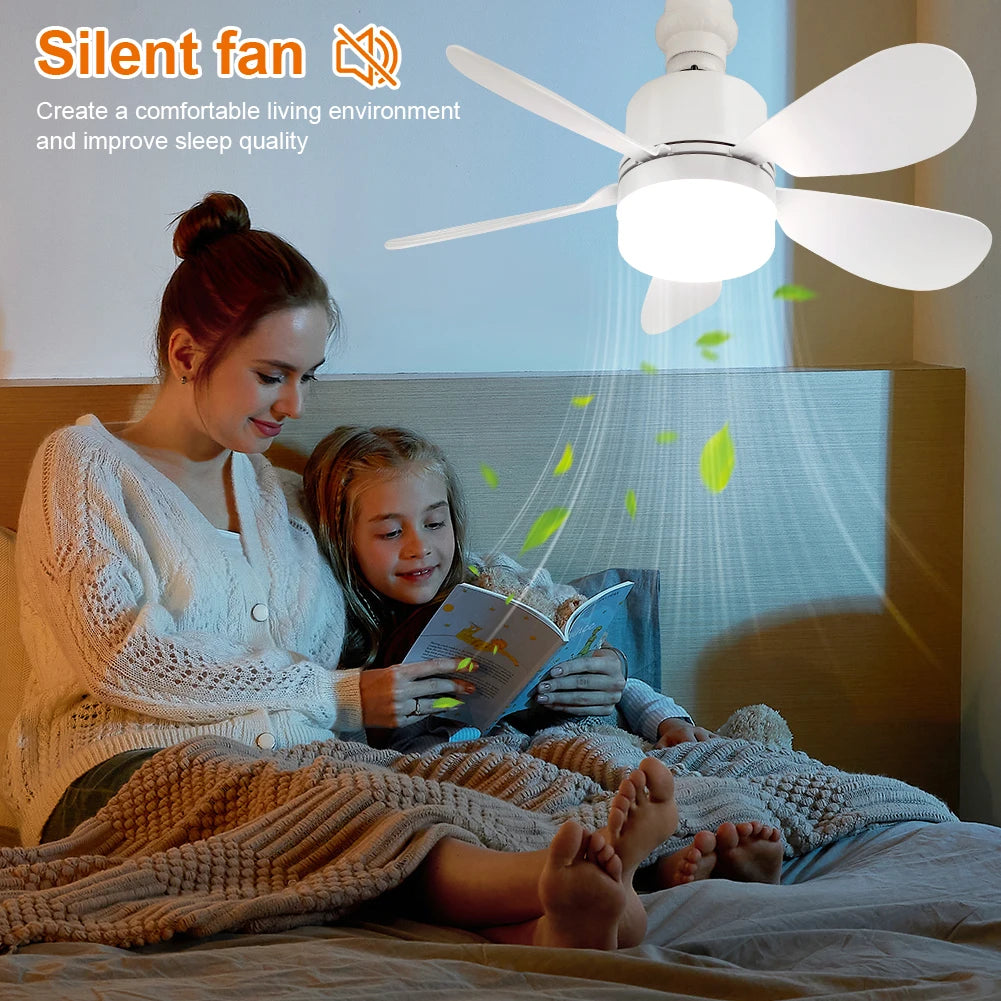 30W/40W Ceiling Fan Lights with Remote Control Dimming LED Fan Light E26 E27 Base Suitable for Living Room Kitchen Study Garage Zpaxo