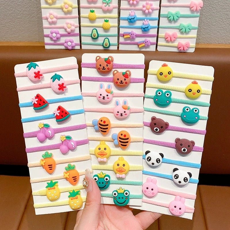 Kids Cartoon Hair Bands – 20-40 Piece Elastic Hair Ties for Girls Kids Hair Accessories Zpaxo