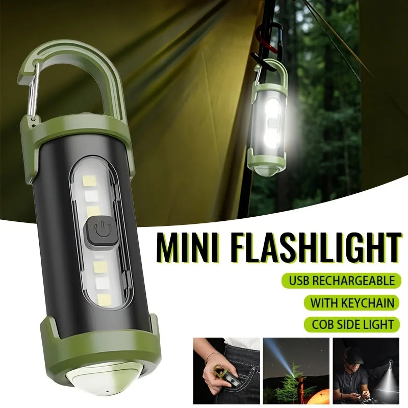 Rechargeable LED Keychain Flashlight – Waterproof Mini Torch LED Keychain Flashlight Zpaxo