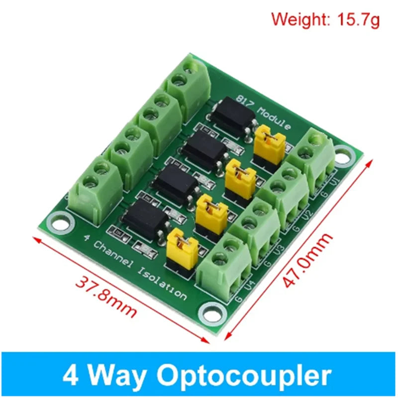 817 optocoupler 2/4/8-channel voltage isolation board voltage control adapter module drives optoelectronic isolation module Zpaxo 4 routes