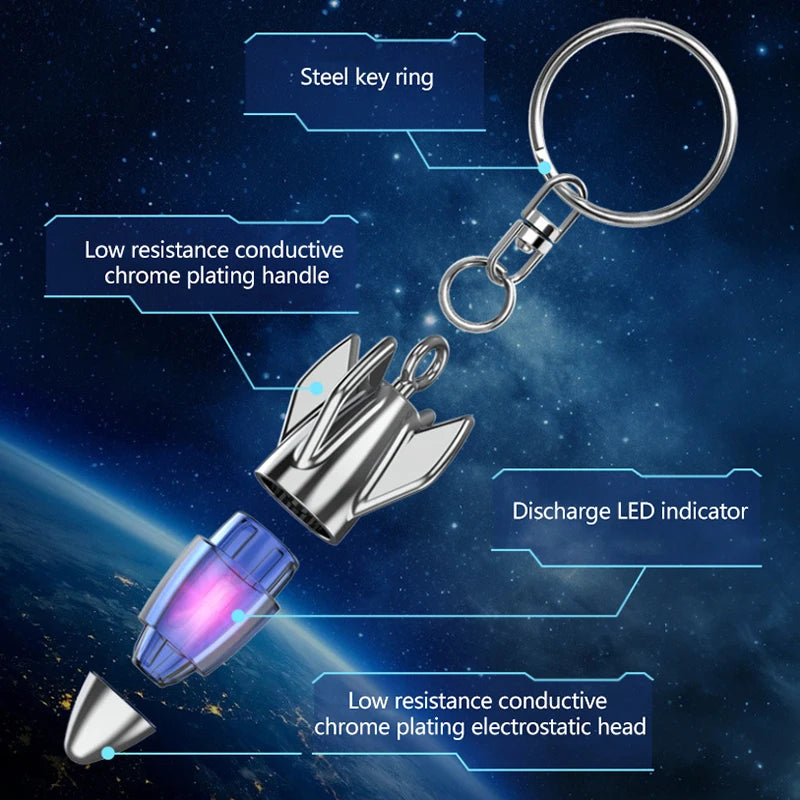 Anti-static Keychain Car Body Static Eliminator Discharger Antistatic Zpaxo