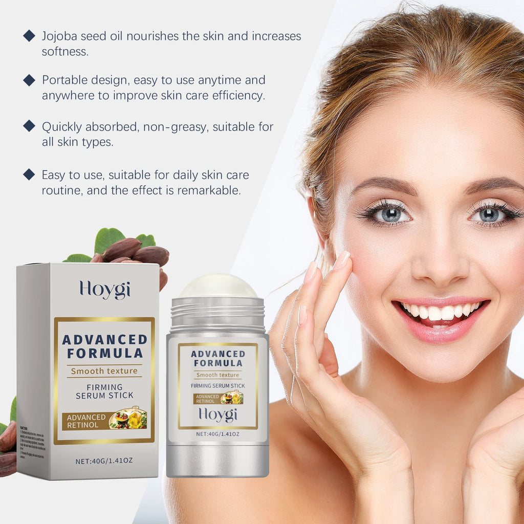 Hoygi 40g Retinol Renewal Stick Wrinkle Smoothing and Night Repair Niacinamide+Hyaluron Portable Solid Serum For Face Neck Zpaxo