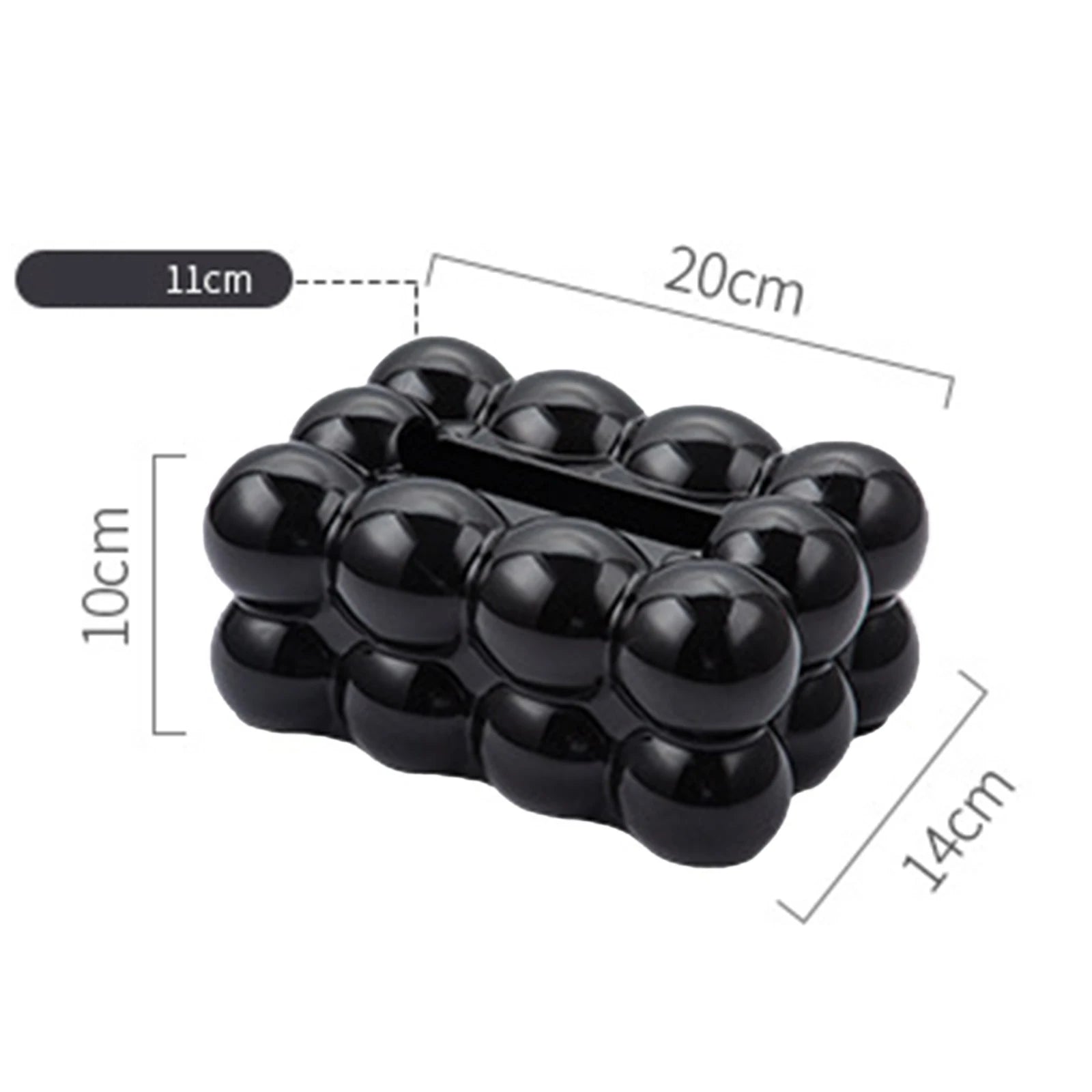 Marshmallow Tissue Box Cover – Decorative Holder for Home & Hotel Tissue Box Cover Zpaxo Black 1