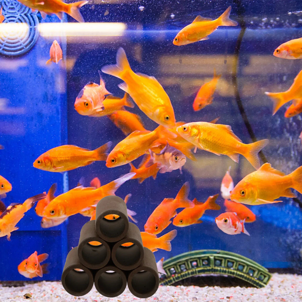 Fish Tank Ceramic Cave Shelter Tube Aquarium Decoration Shrimp