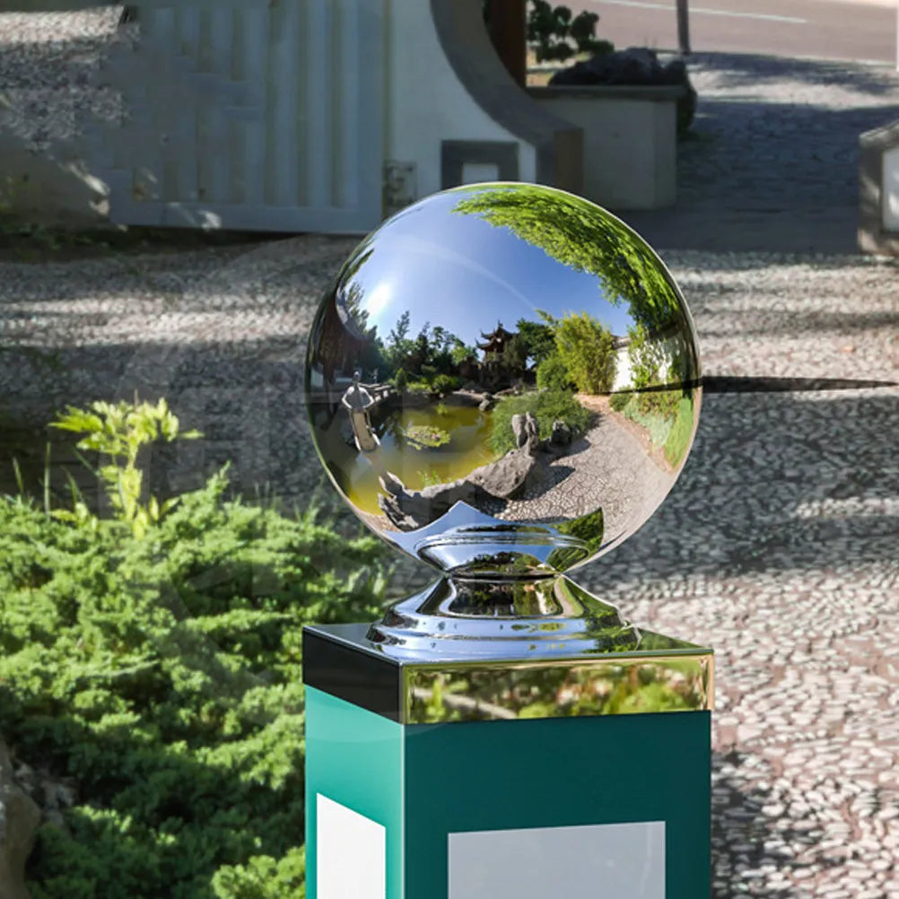 Stainless Steel Garden Gazing Globe Shiny Polished Reflective Sphere