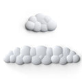 Mouse Pad Wrist Rest Keyboard Cloud Non-slip Ergonomic Computer Mice Zpaxo White S L Set