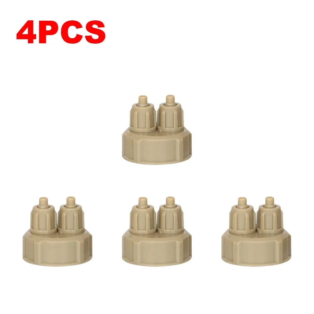 Aquarium CO2 System Generator Bottle Cap Fish Tank Live Plant DIY Air Diffuser Generator Tool Carbon Dioxide Reactor Instrument Zpaxo 4 pcs