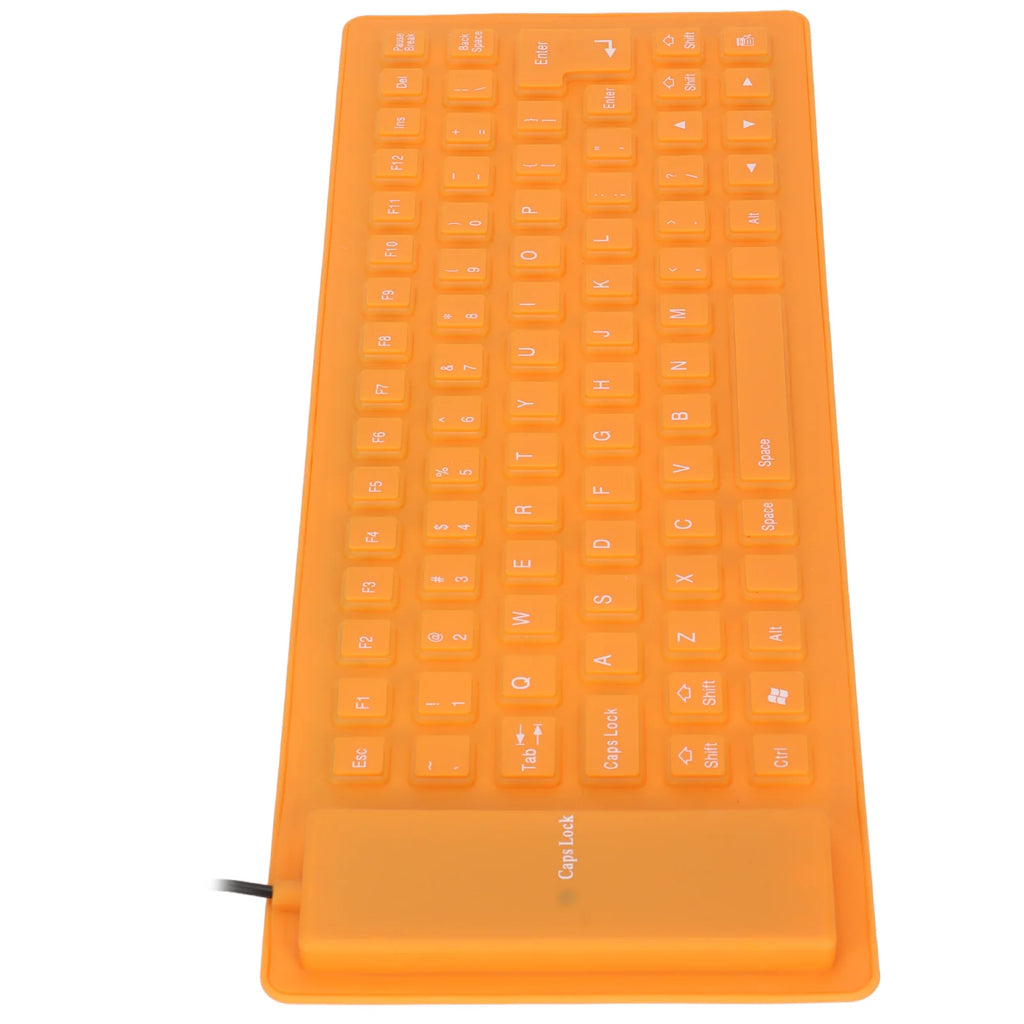 Portable USB Wired Keyboard Silicone Fully Sealed Design Lightweight Silent Soft Comfortable Silicone Keyboard for PC Zpaxo