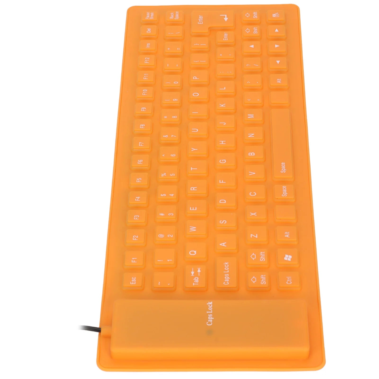 Portable USB Wired Keyboard Silicone Fully Sealed Design Lightweight Silent Soft Comfortable Silicone Keyboard for PC Zpaxo