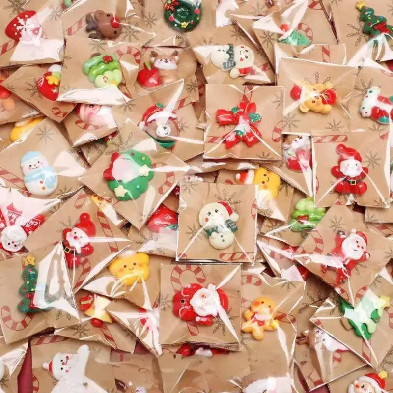 10pcs Mixed Resin Christmas Fridge Magnets, Santa Claus, Snowman, Christmas Tree Decorations In Various Styles For Gift Zpaxo