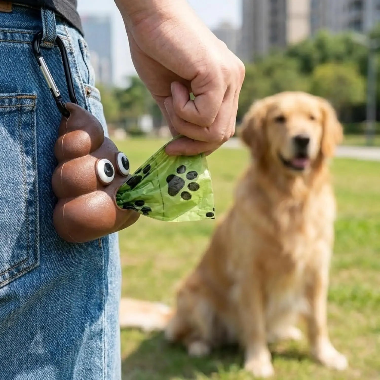 Portable Dog Toilet Bag Dispenser Garbage Shell Holder Manure