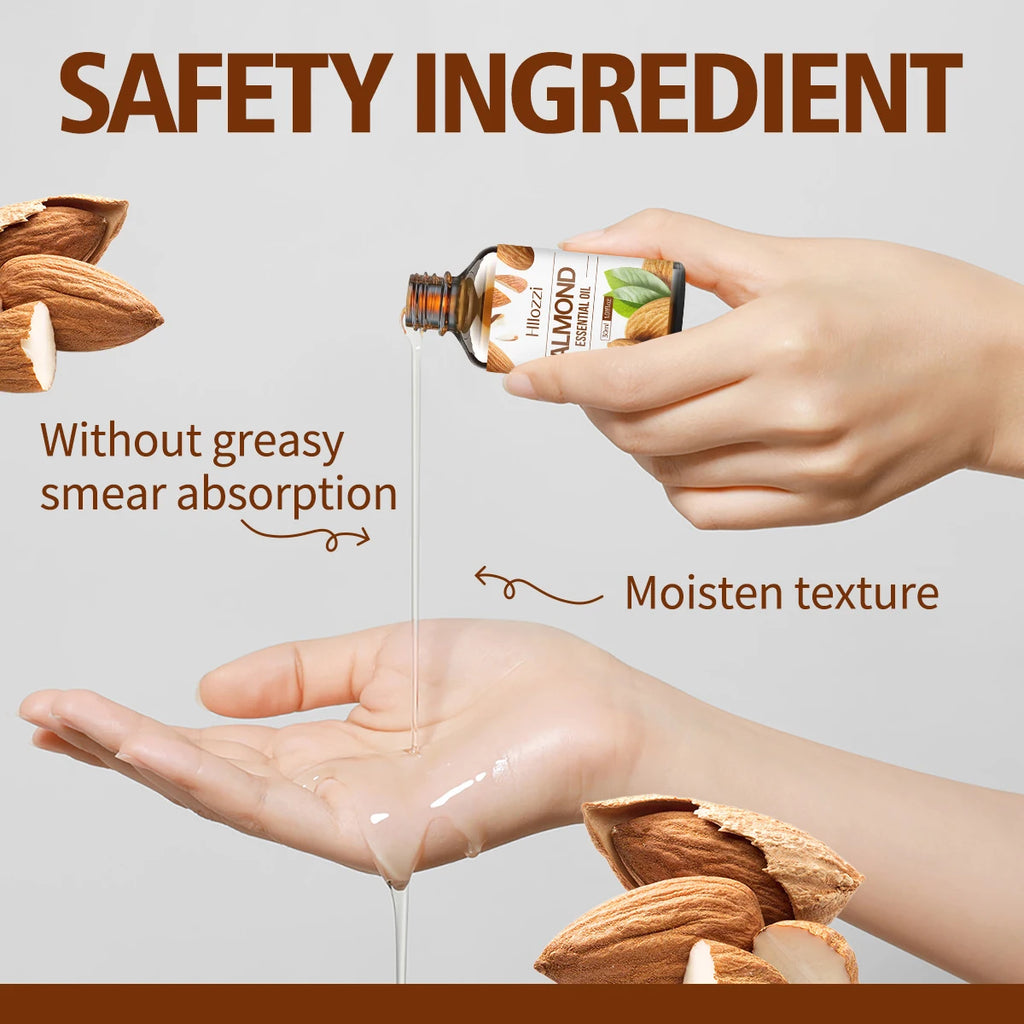 30ml Almond Essential Oil, Carrier Oil, Care Oil, Hydrating, Aromatherapy, Soap, Humidifier Zpaxo
