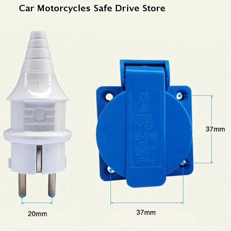 Industrial Waterproof EU Socket Industry Safety Outlet 16A 220V Cover