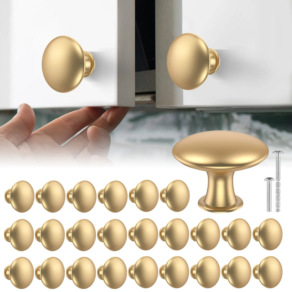 25Pcs Drawer Knob Set Zinc Alloy Cabinet Handles Rustproof Gold Dresser Knobs Decorative Drawer Pull Handle Furniture Hardware Zpaxo