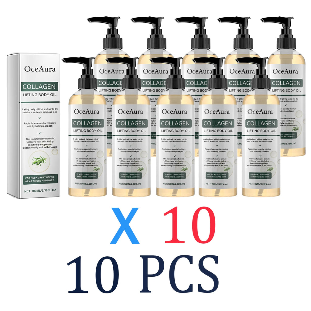 100/200/300/400/1000ml Collagen Body Oil Long Lasting Moisturization Stabilizing Restoring Flaky Skin Care Moisturizing Zpaxo 10 Pcs