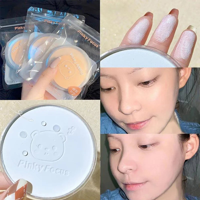 Matte Oil Control Pressed Powder White Brighten Transparent Concealer