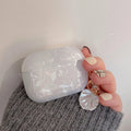 Cute Pearl Earphones Case Airpods 1 2 3 4 Soft Silicone Cover Pendant