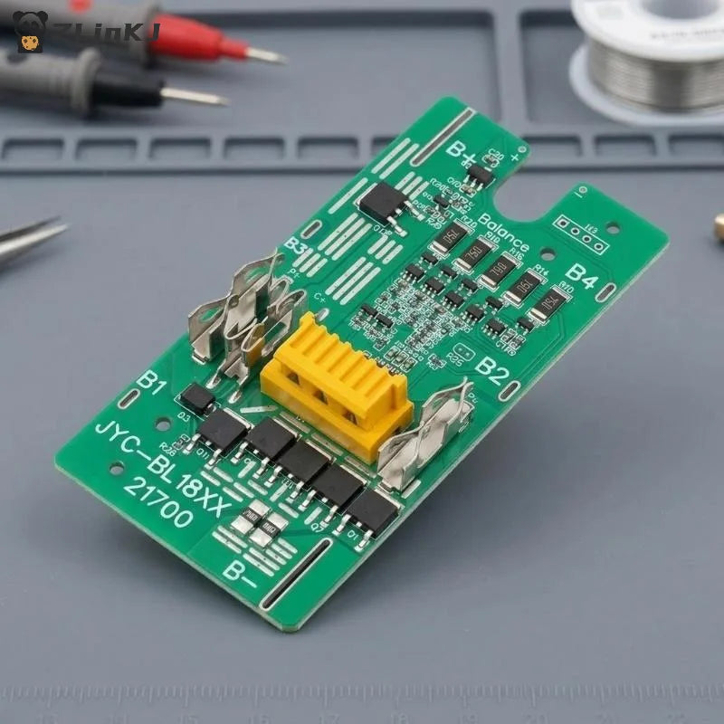 ▶1Pcs BMS PCBA For 18V Li-ion Battery Case Balance Charging Circuit Board Lithium Ion Batteries Pack BL1830 BL1860 BL1890 Zpaxo