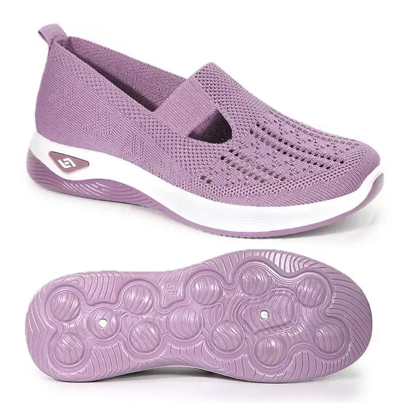 Women's Shoes Spring Middle Aged Elderly Mom Soft Soled Breathable Zpaxo