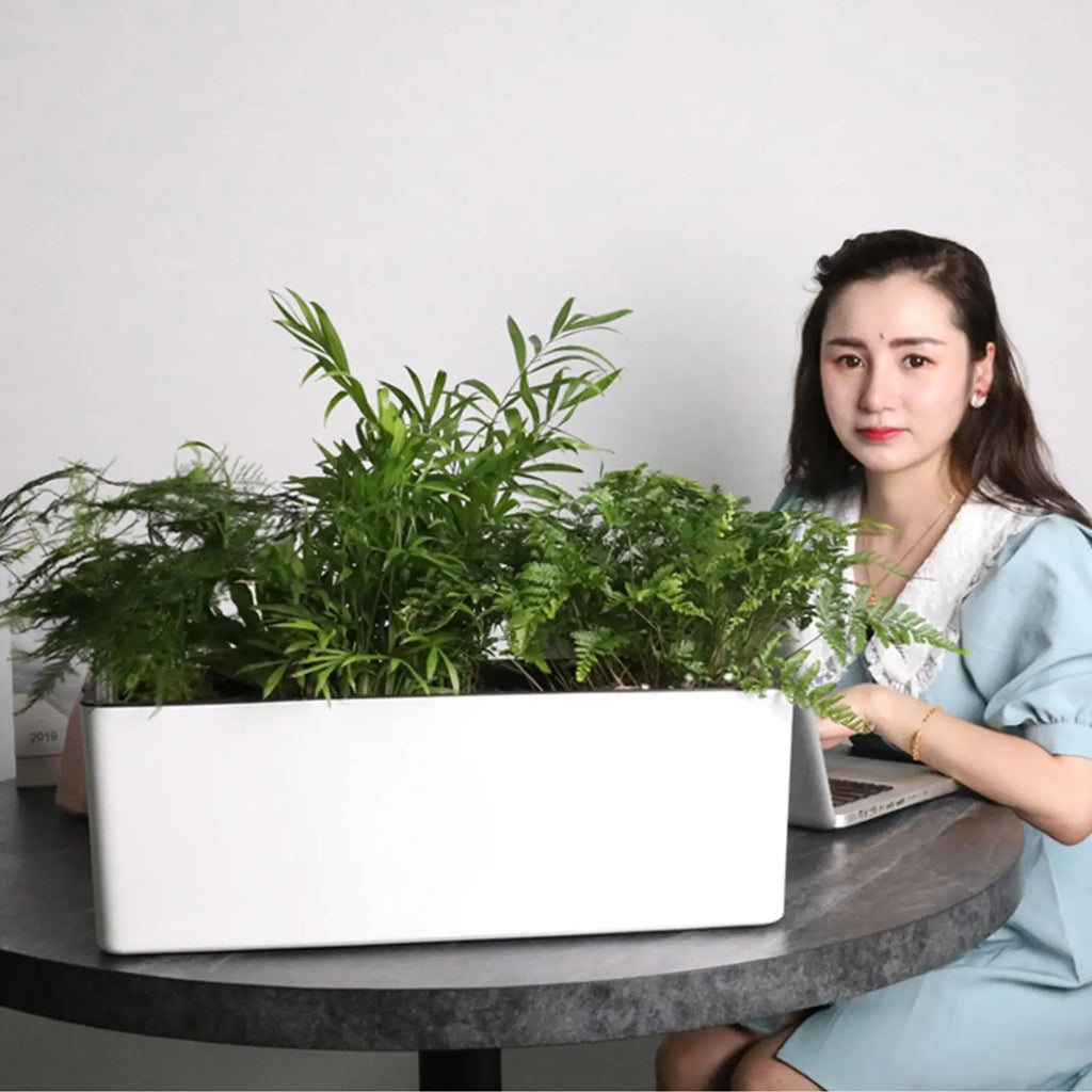 Flower Pots Decorative Hydroponic Flowerpot Self-Watering Planter For Indoor Living Room Outdoor Balcony Patio Windowsill Zpaxo