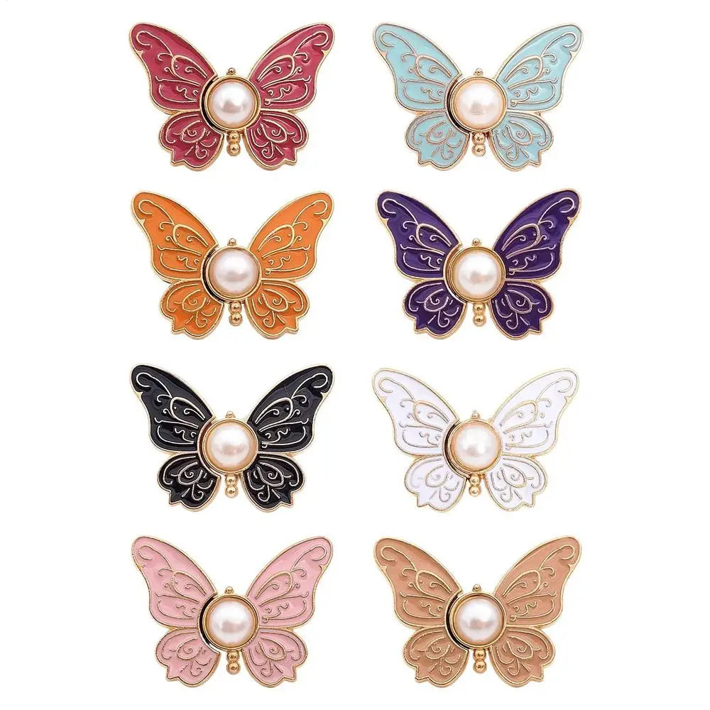 Adjustable Waist Tightener Butterfly Shape No Sew Button Clip Jeans
