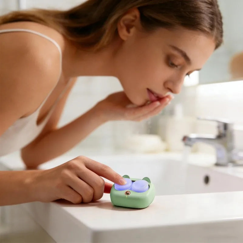 2026 Ultrasonic Contact Lenses Cleaner with Removable Portable Box Tear Protein Removal Machine Compact Contact Lenses Cleaning Zpaxo