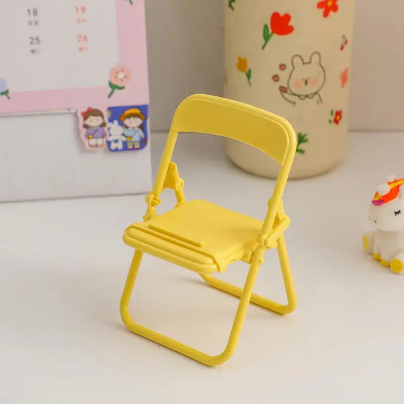 Universal Tablet Stand Cute Sweet Desktop Mini Chair Folding Lazy