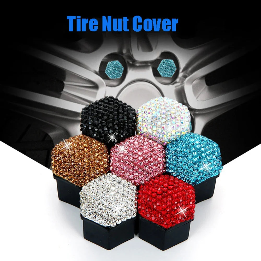 Diamond Wheel Nut Caps – Anti-Rust Hub Screw Covers 20pc Set