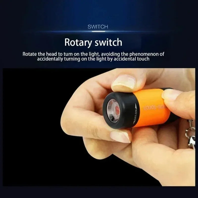 USB Rechargeable LED Keychain Flashlight – Mini Waterproof Torch Keychain Flashlight Zpaxo