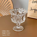 Hot Nordic Relief Cup Glass Cup Ice Cream Ice Cream Dessert Yogurt Pudding Home Dessert Coffee Cup Home Breakfast Container Zpaxo Transparent 230