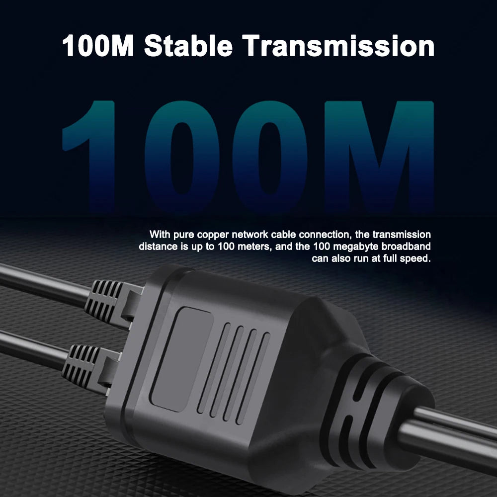 RJ45 Female Splitter Double Connector Adapter Ports Coupler For Laptop Docking Stations 1 To 2 Ways LAN Ethernet Network Cable Zpaxo