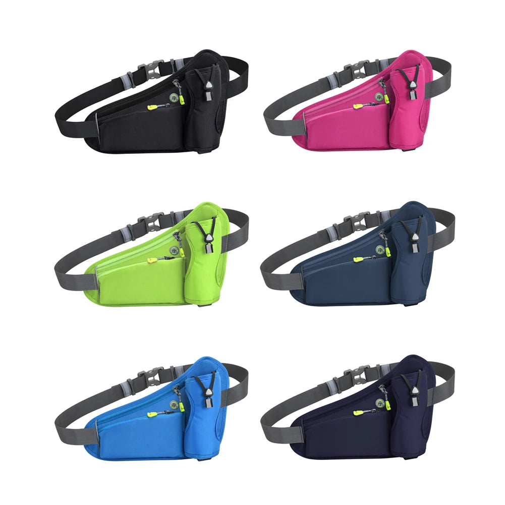 Running Waist Bags Water Bottle Holder Hydration Belt Bag Cell Phone Jogging Cycling Bag For Men Women Sports Fanny Pack Gym Run Zpaxo