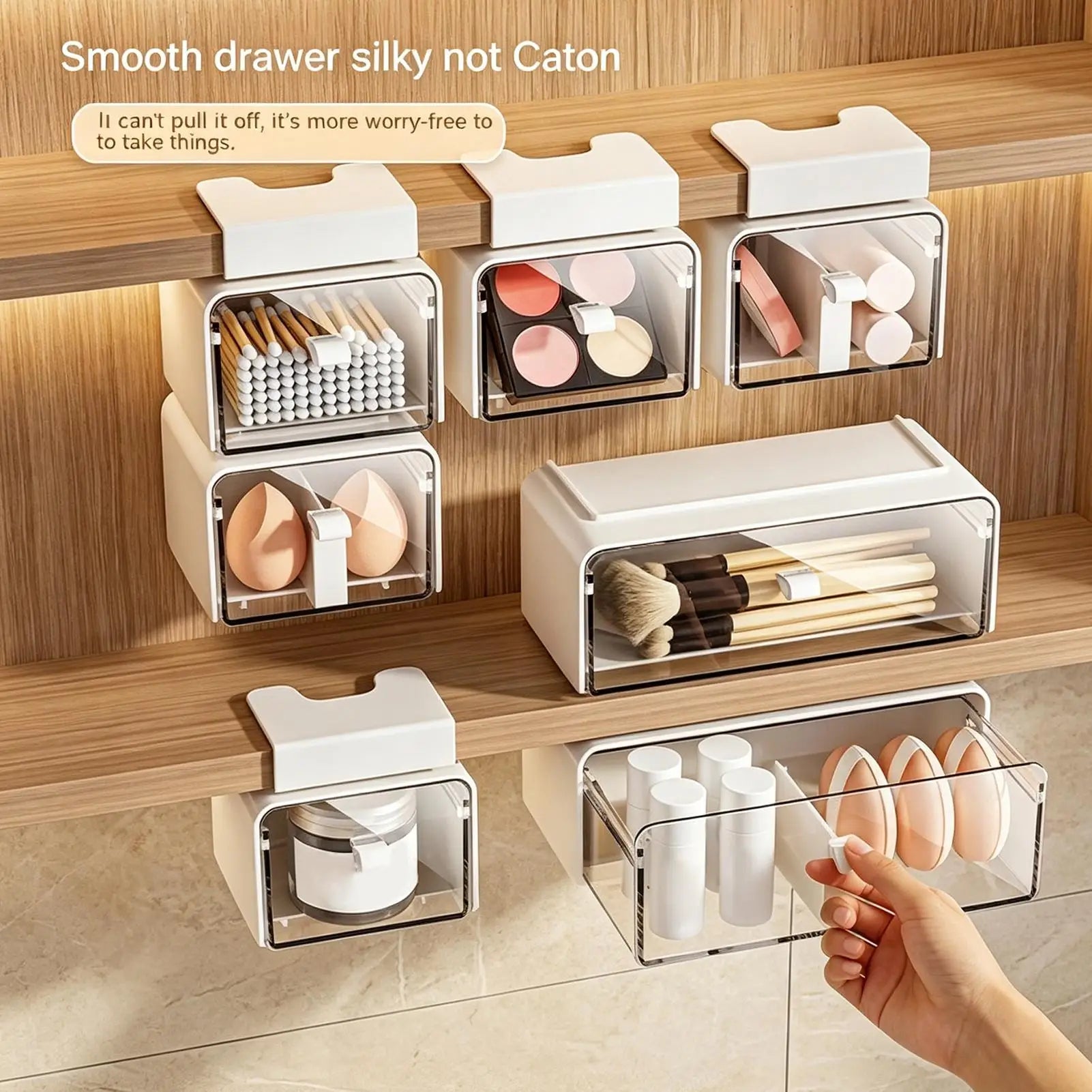 Under Cabinet Drawer Anti-moisture Bathroom Storage Organizer