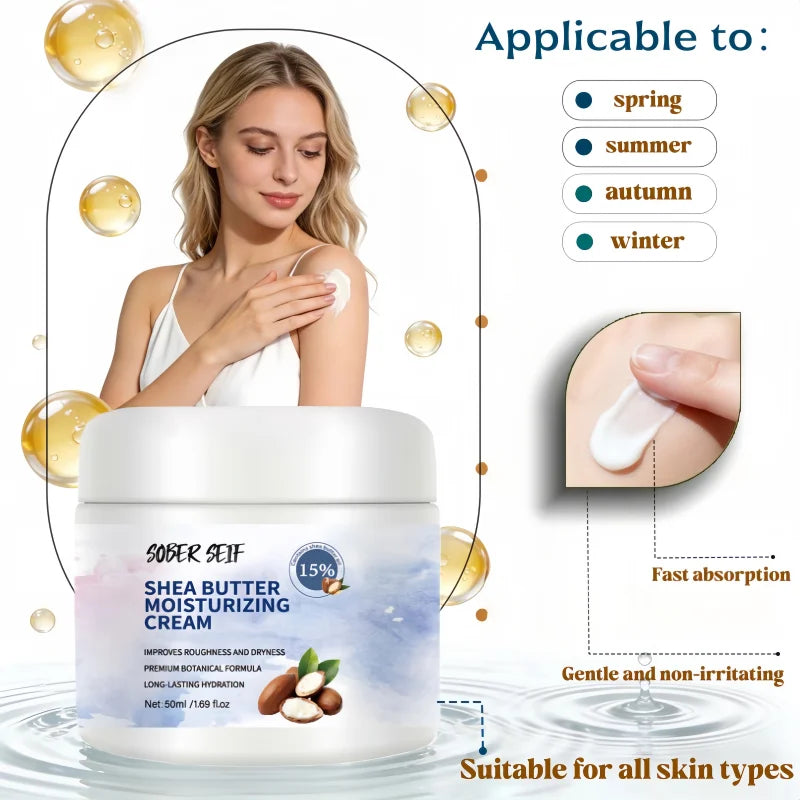 Travel‑friendly Daily Body Lotion 48H Deep Hydration Shea Butter Hyaluronic Acid Ceramide Valentine's Day Skin Gift Zpaxo