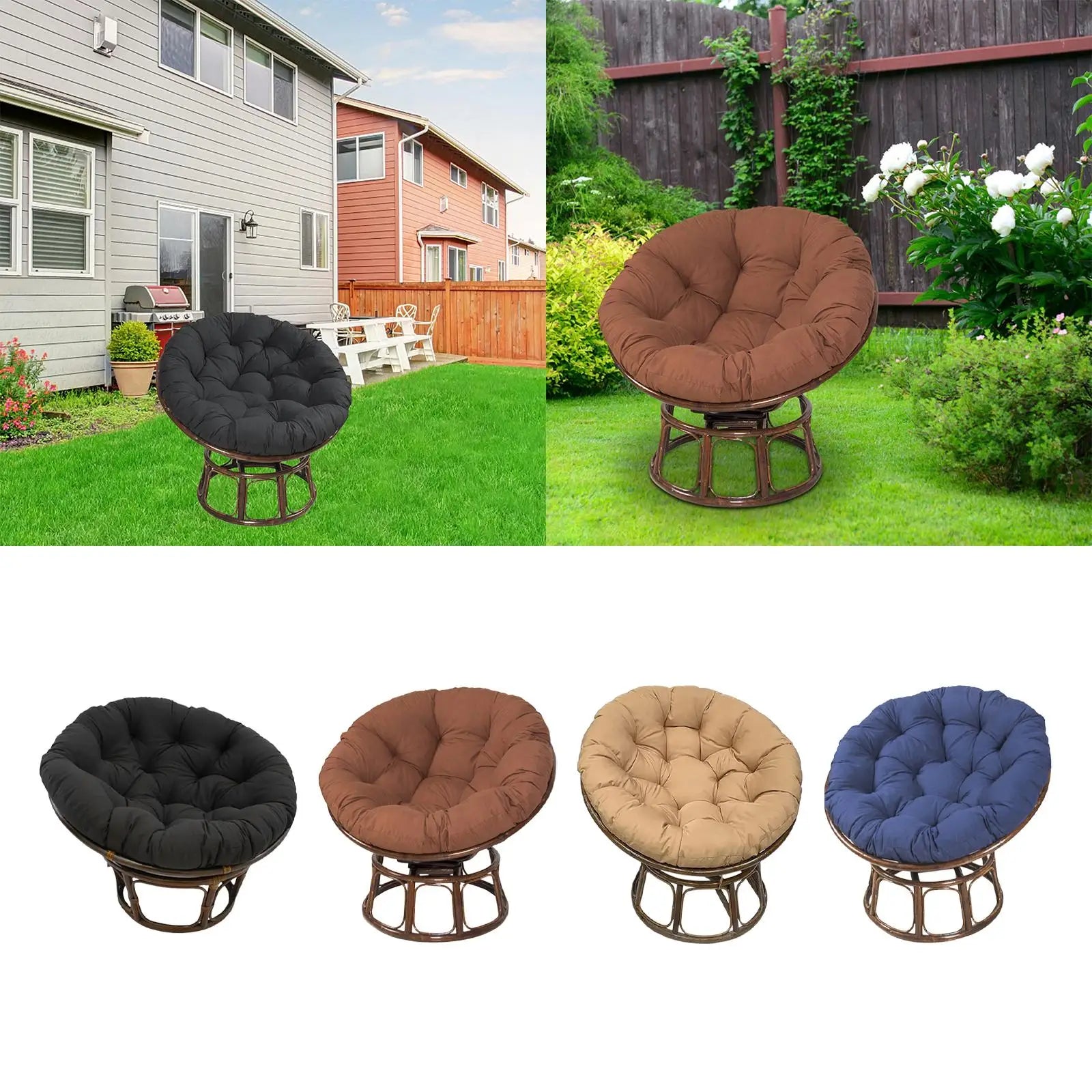Seat Cushion Pillow Hammock Chair Pad Multipurpose Replacement Patio Chair Mat Hanging Basket Chair Cushion for Wicker Chair Zpaxo