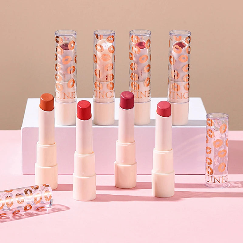 Tinted Lip Glaze Jelly Mirror Lipstick Fade Lip Lines Long Lasting Moisturizing Waterproof Non-stick Cup 8Colors Lip Balm Makeup Zpaxo