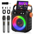 Karaoke Machine 2 Wireless Microphones Portable Bluetooth 5 3 Light