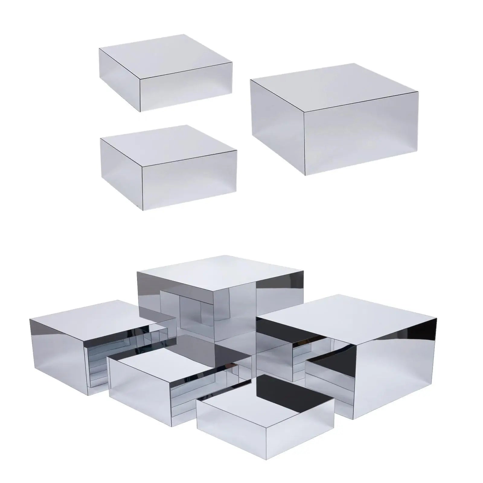 Buffet Risers Decorative Parties Bakery Versatile Mirror Acrylic Cake Zpaxo