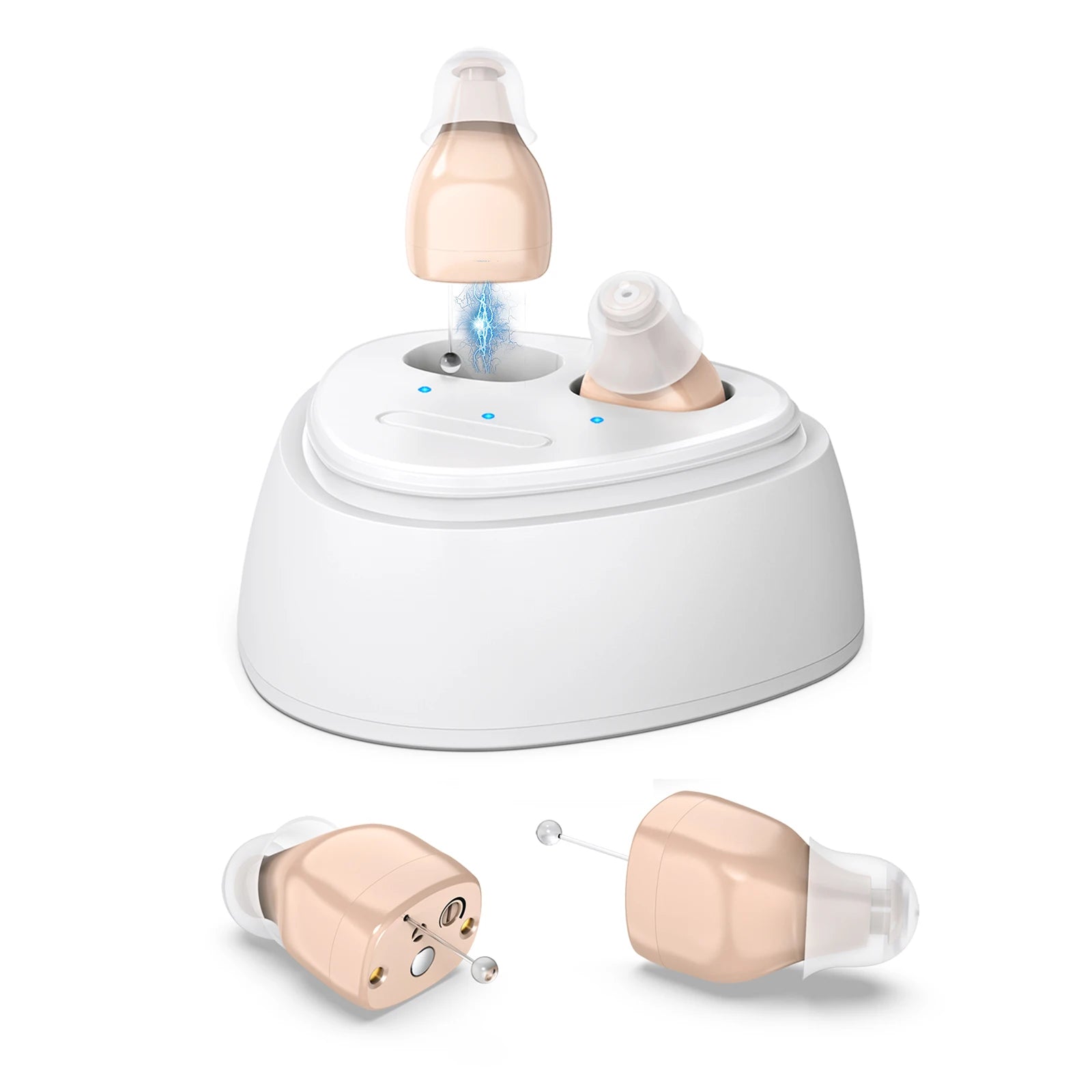 Hearing Earbuds Amplifier Equipped USB Charging Dock Adjustable