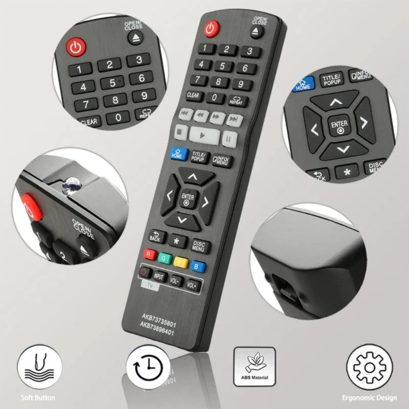 652F High Sensitivity Remote AKB73735801 For Blu-ray DVDs Players No Programming Required Energy Efficient Design Zpaxo