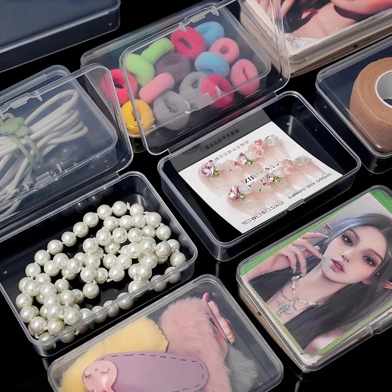 10 Transparent Plastic Boxes Playing Cards Container Storage Case