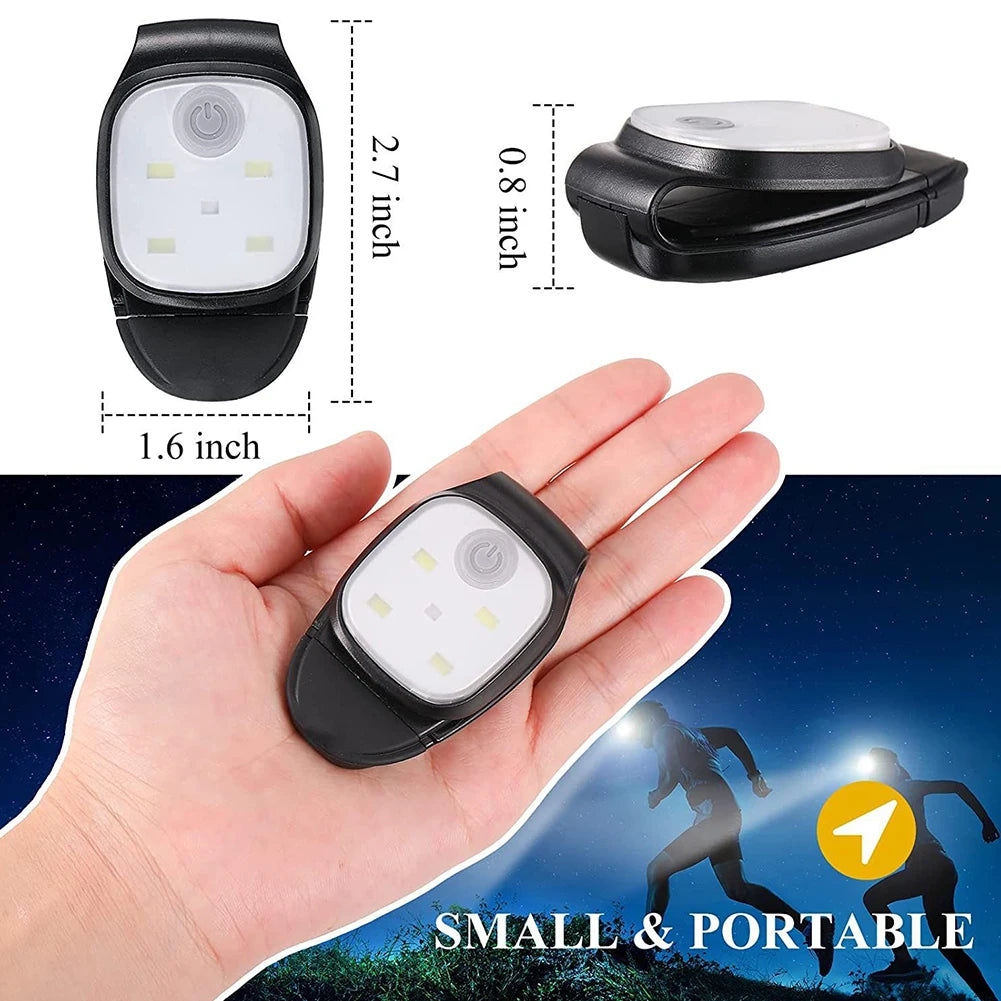 LED Clip Lamp 4 Lighting Modes Running Light Safety Warning Jogging