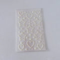 Kids DIY Decoration Self Adhesive Jewelry Crafts Sparkly Rhinestone Stickers 3D Star Heart Crystal Stickers Girls Gifts Zpaxo White