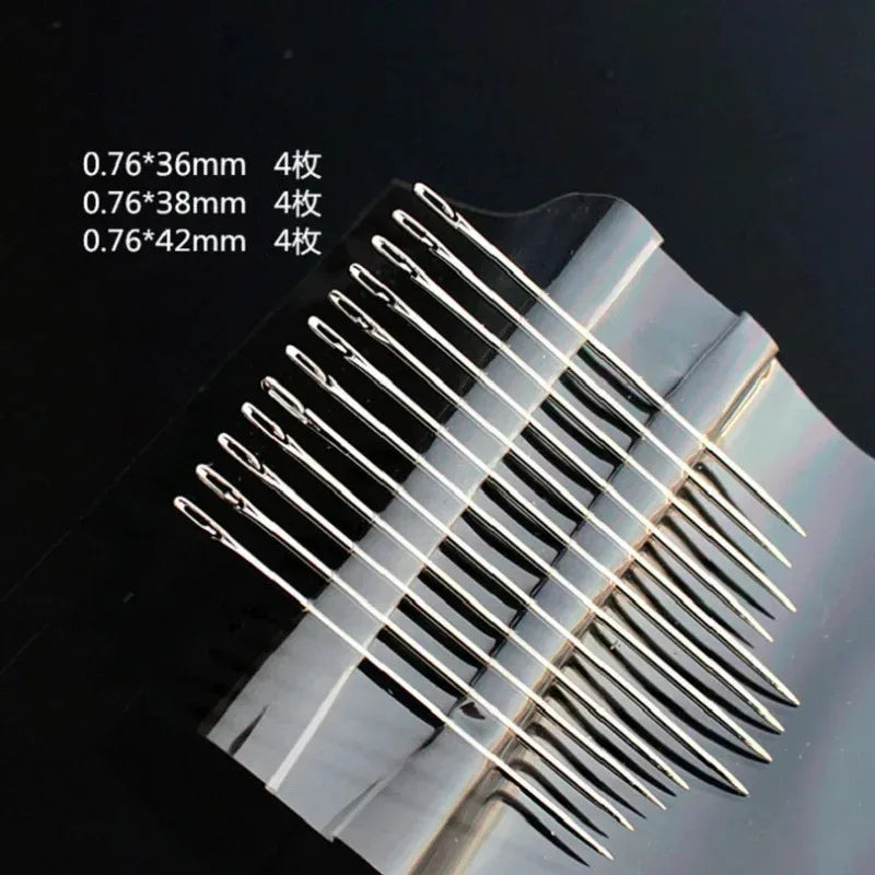 Side-Opening Stainless Steel Sewing Needles – Multi-Size Set