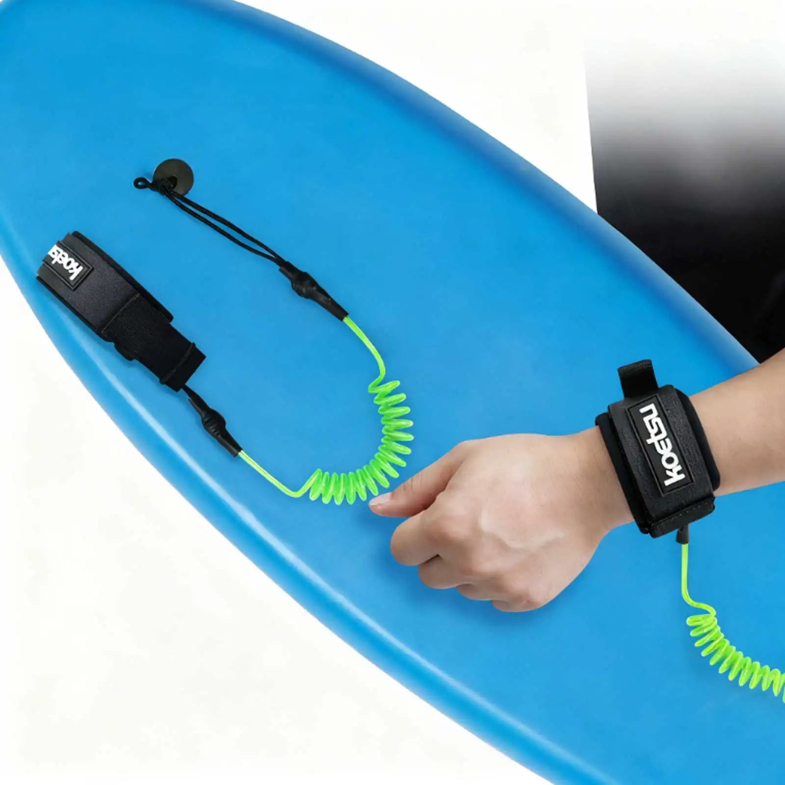 Coiled Bodyboarding Leash TPU Material Strong Cord Surfboard Ankle Leash Elastic Stretchable Suitable for Training Exercise Zpaxo