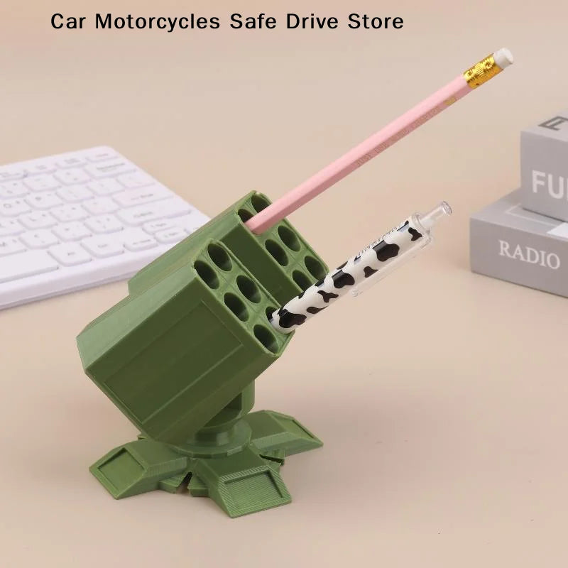 Military-style Anti Aircraft Gun Pen Holder Olive Green